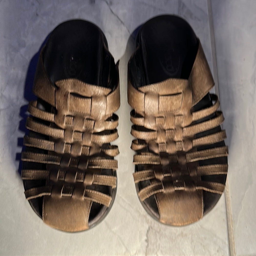 Chaco leather slide sandal made in Portugal men us 10